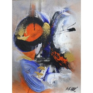 S. M. Naqvi,10 x 14 Inch, Acrylic on Canvas, Abstract Painting, AC-SMN-041